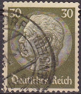 Alemania 1933 Scott 426 Sello º 85 Cumpleaños de Von Hindenburg 30 Michel523 Deutsches Reich Allemagne Duitsland Germania Germany Alemagne Deutschland